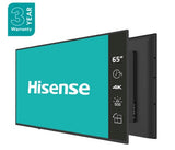 Hisense Digital Signage Panel, 65", 500 nits, 4k resolution with 7day x 24hrs operation, Android 9 OPS - 65BM66D