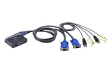 Aten KVM Switch, USB 2.0, VGA, 2 Port - CS62U
