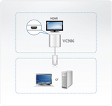 Aten 4K DisplayPort to HDMI Active Adapter - VC986