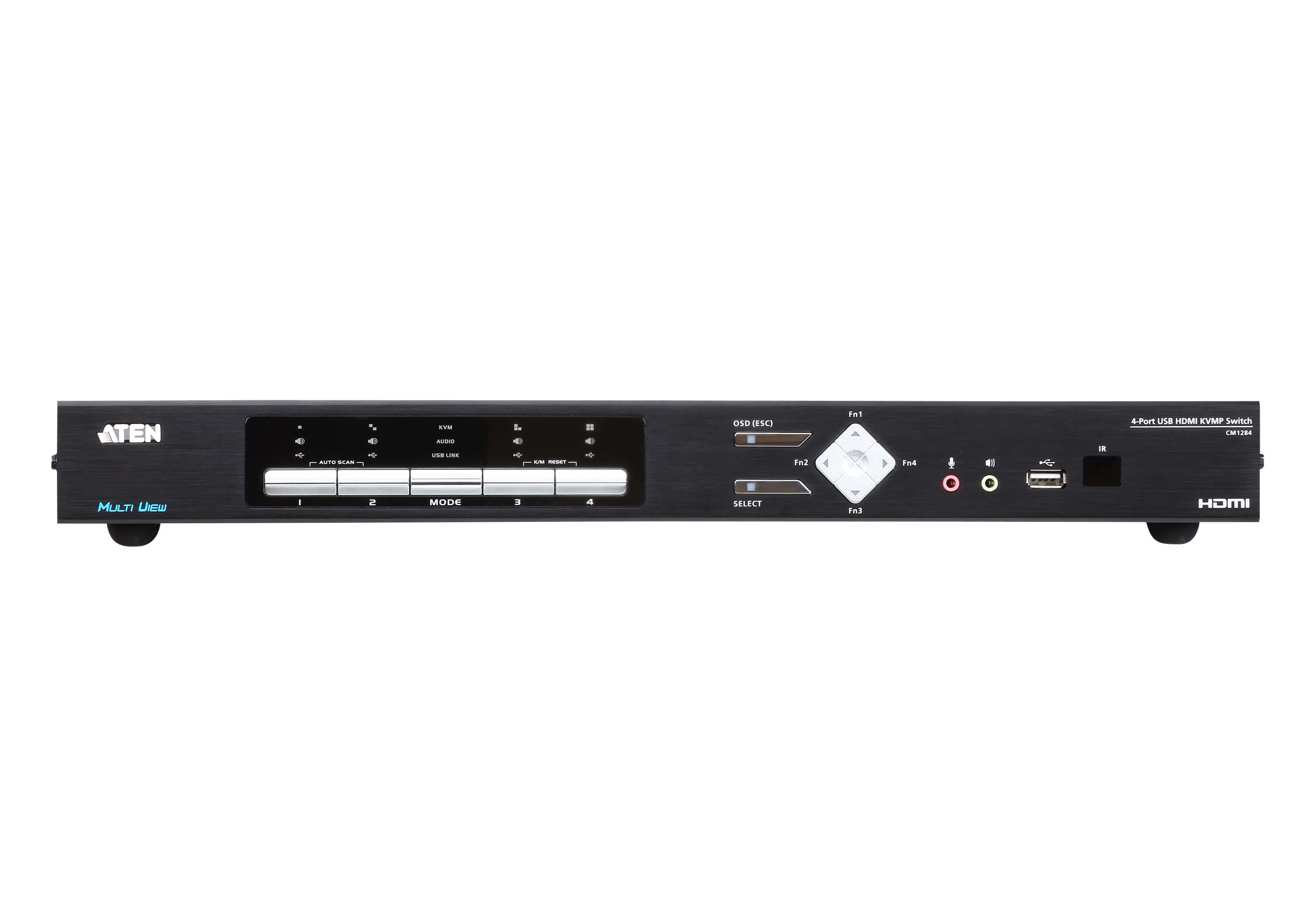 Aten USB 4K HDMI Multi-View KVM Switch, 4-Port - CM1284
