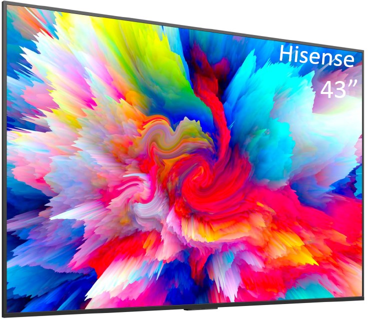 Hisense Digital Signage 43", 500 nits, 4k resolution, UHD, with 7day x 18hrs operation, Android 11 OPS - 43GM50D