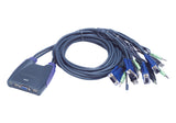 Aten KVM Switch, USB 2.0, VGA, 4 Port - CS64U