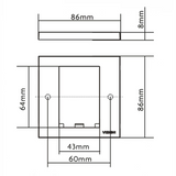 Vision Cable Termination System V3, 1-Gang Surround - 3446602