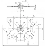 Vision Ceiling Mount Projector Bracket  - 1562435